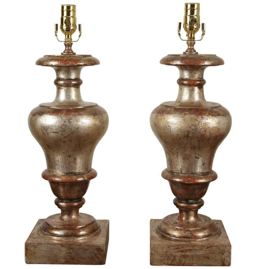 Silver Gilded, Florentine Table Lamps