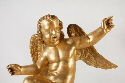 Pair of Gilded Altar Angels
