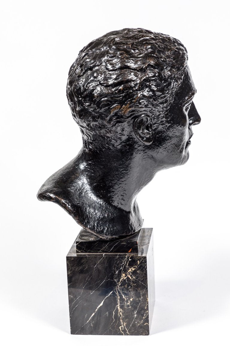 Midcentury Bronze Bust of Man