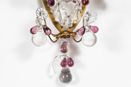 French, Crystal Sconces, circa 1910