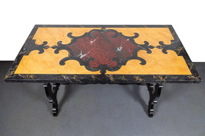 Antique, Faux Marble, Painted Table