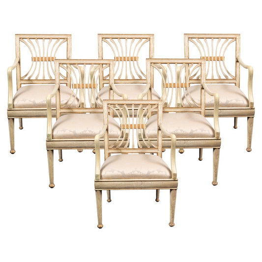 Suite of Antique Painted Chairs