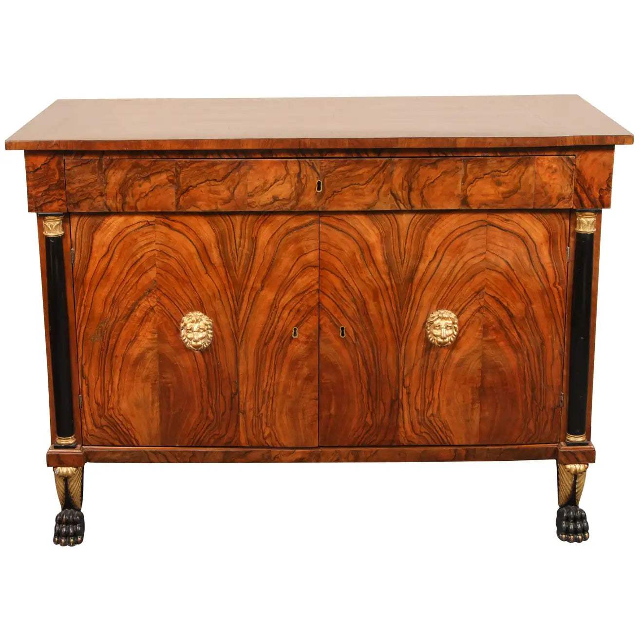 Second Empire Style Burled Walnut Cabinet