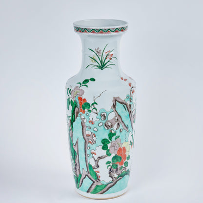 Pair of Tobacco Leaf  Porcelain Vases