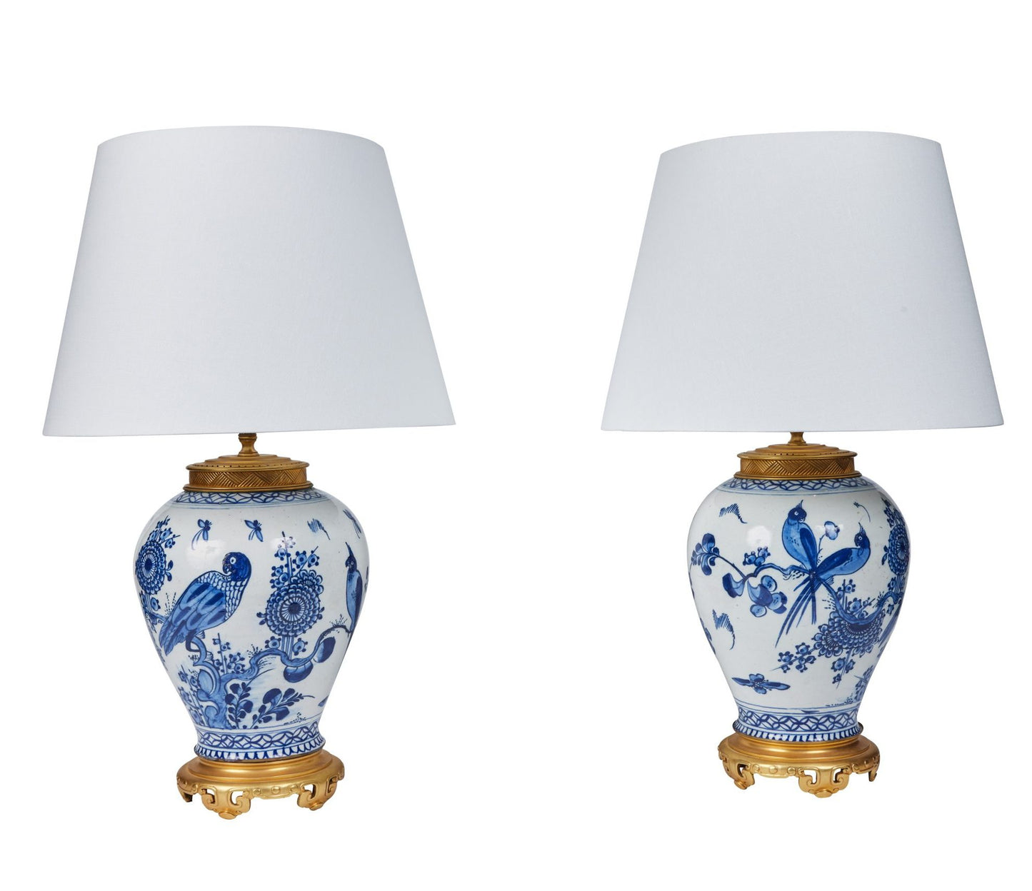 Pair of Delft Jars as Lamps