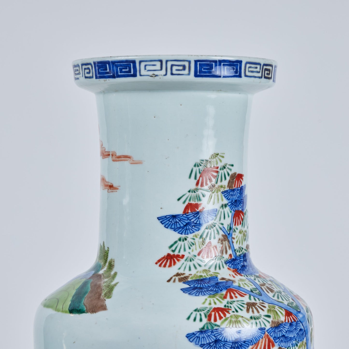 Pair of Porcelain Warrior Vases