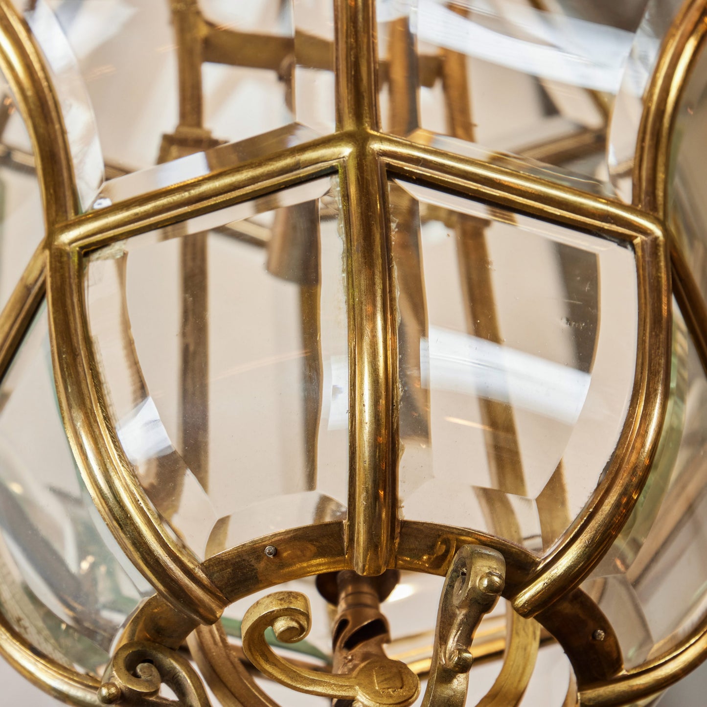 Gold Bronze Octagon Shaped Lantern