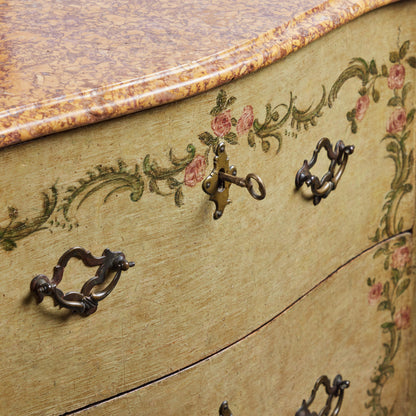 Painted Marble Top Commode
