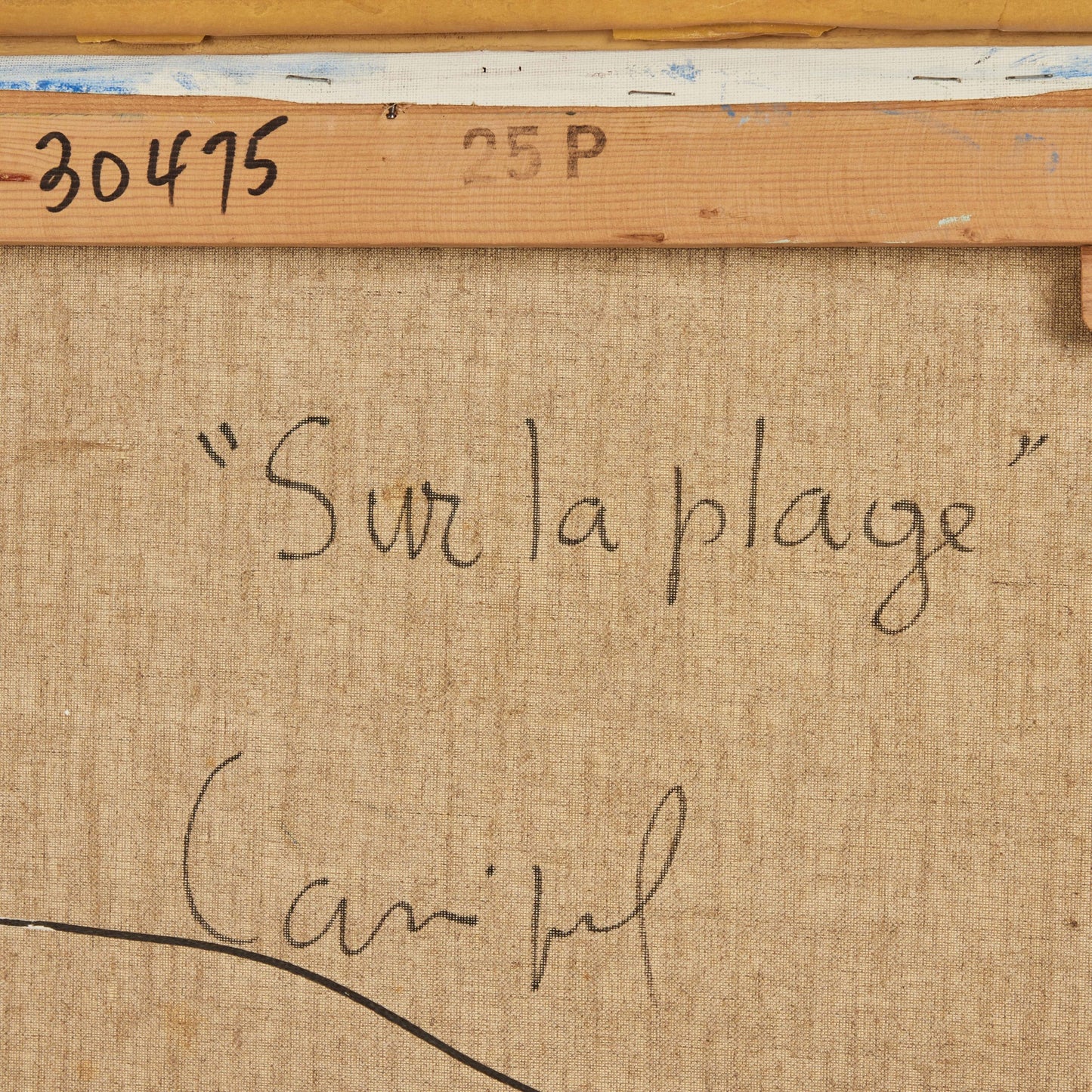 ’Sur la Plage’ by Jean-Pierre Cassigneul – Framed 20th Century French Oil on Canvas