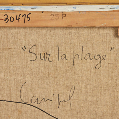 "Sur la Plage" signed Jean-Pierre Cassigneul