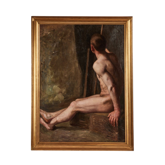 Framed Nude Oil on Canvas