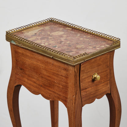 Louis XV Style Marble Top Side Table