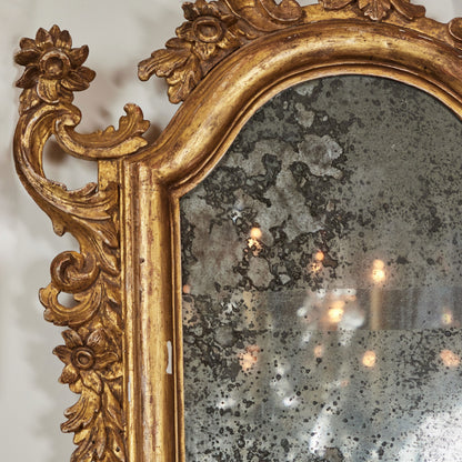 Gilded Florentine Mirrors with Candle Holders