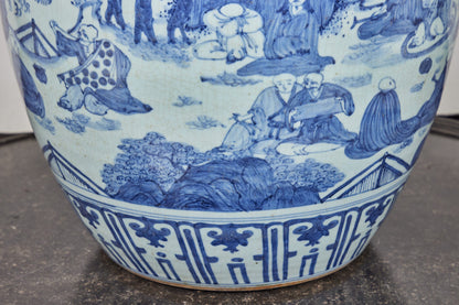 Large, Blue and White Chinese Urn