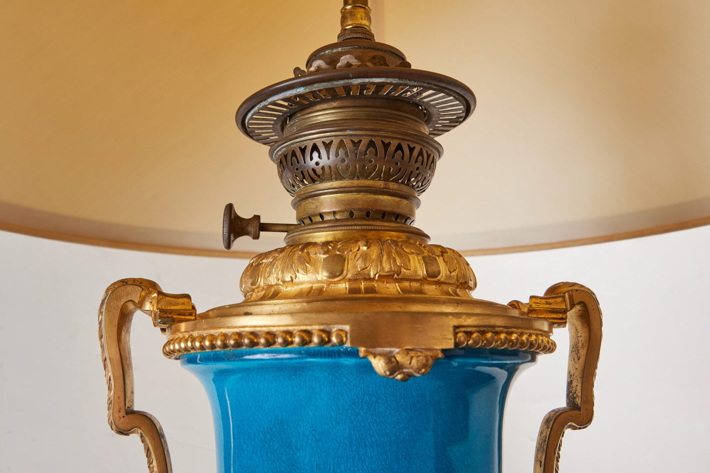 18th c. Porcelain Vase Turned Lamp