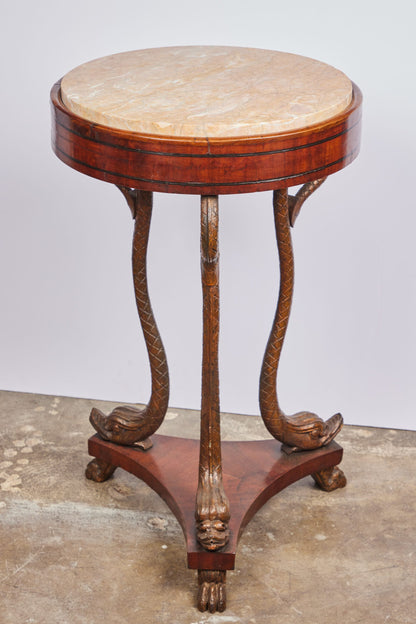 Antique Dolphin Leg Side Table