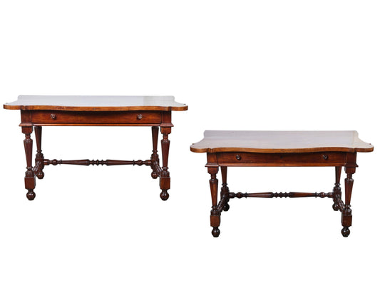 Pair of Tuscan Walnut Consoles