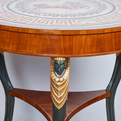 Pair Inset Scagliola Tables