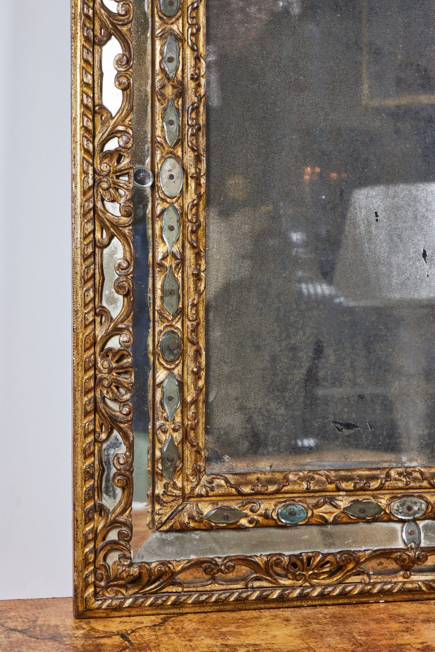 Northern Italian Gilt Wood Mirror