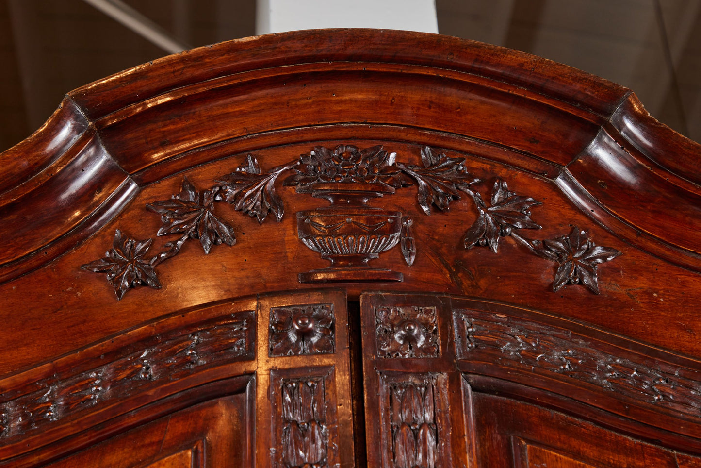 c. 1820 Italian Walnut Secretary – Two-Part Fall-Front Cabinet from Piedmont