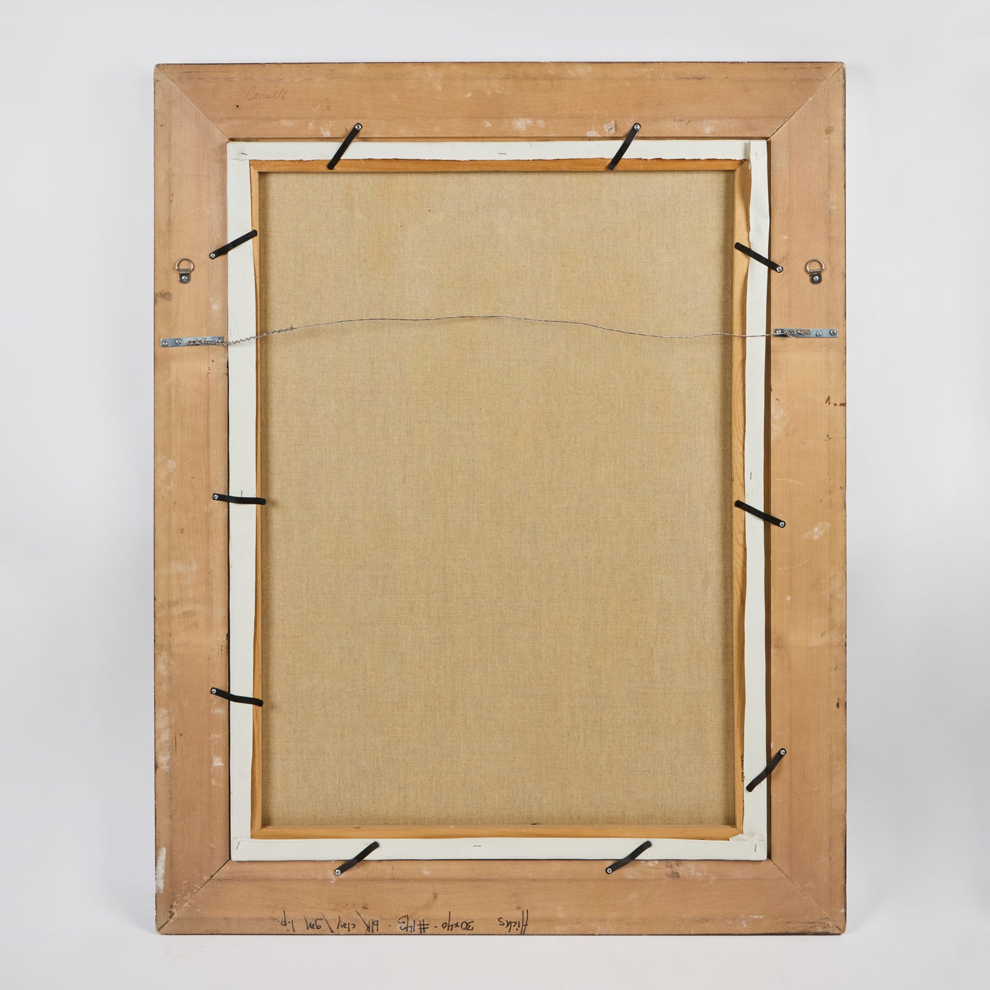 Florence Street Scene by Ron Hicks – Original Oil on Canvas in Gilded Frame 20th Century