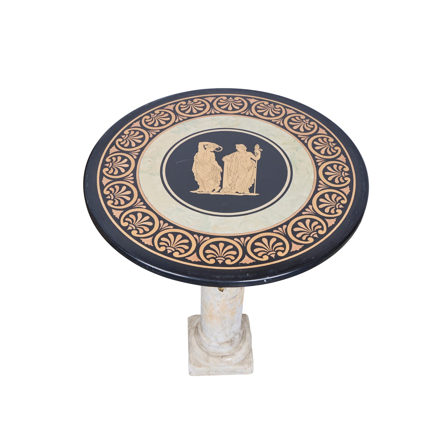 Italian Scagliola-Top - Circa 1880 on Marble Base