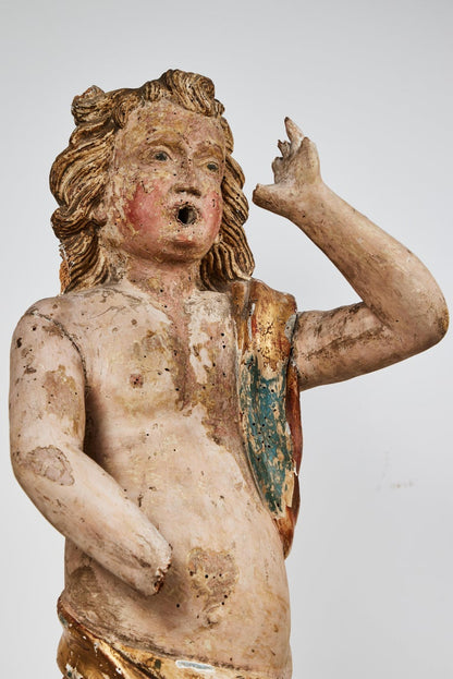 18th Century, Heralding Angel Sculpture