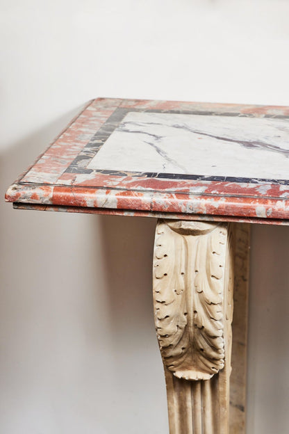Antique, Solid Marble Console Table