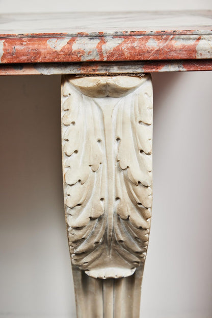 Antique, Solid Marble Console Table