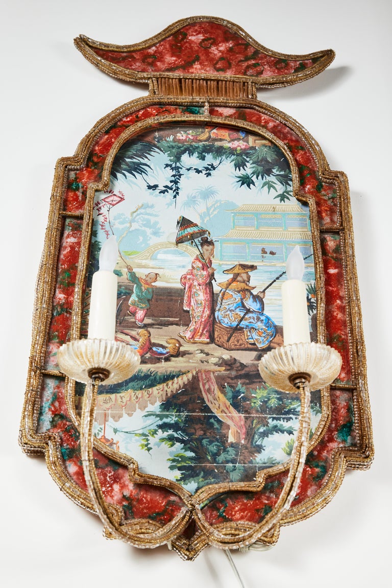 Suite of Italian, Chinoiserie Sconces