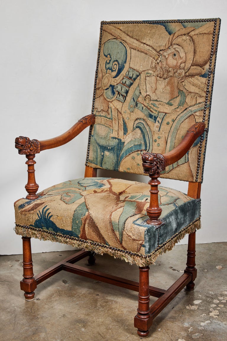 Tapestry Covered, French Armchairs