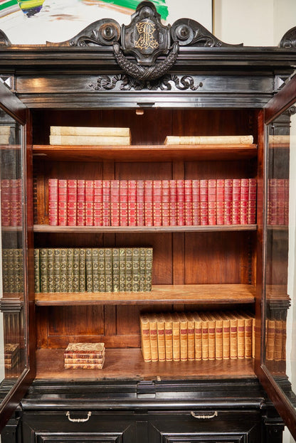 A Pair of Antique, Ebonized Bookcases