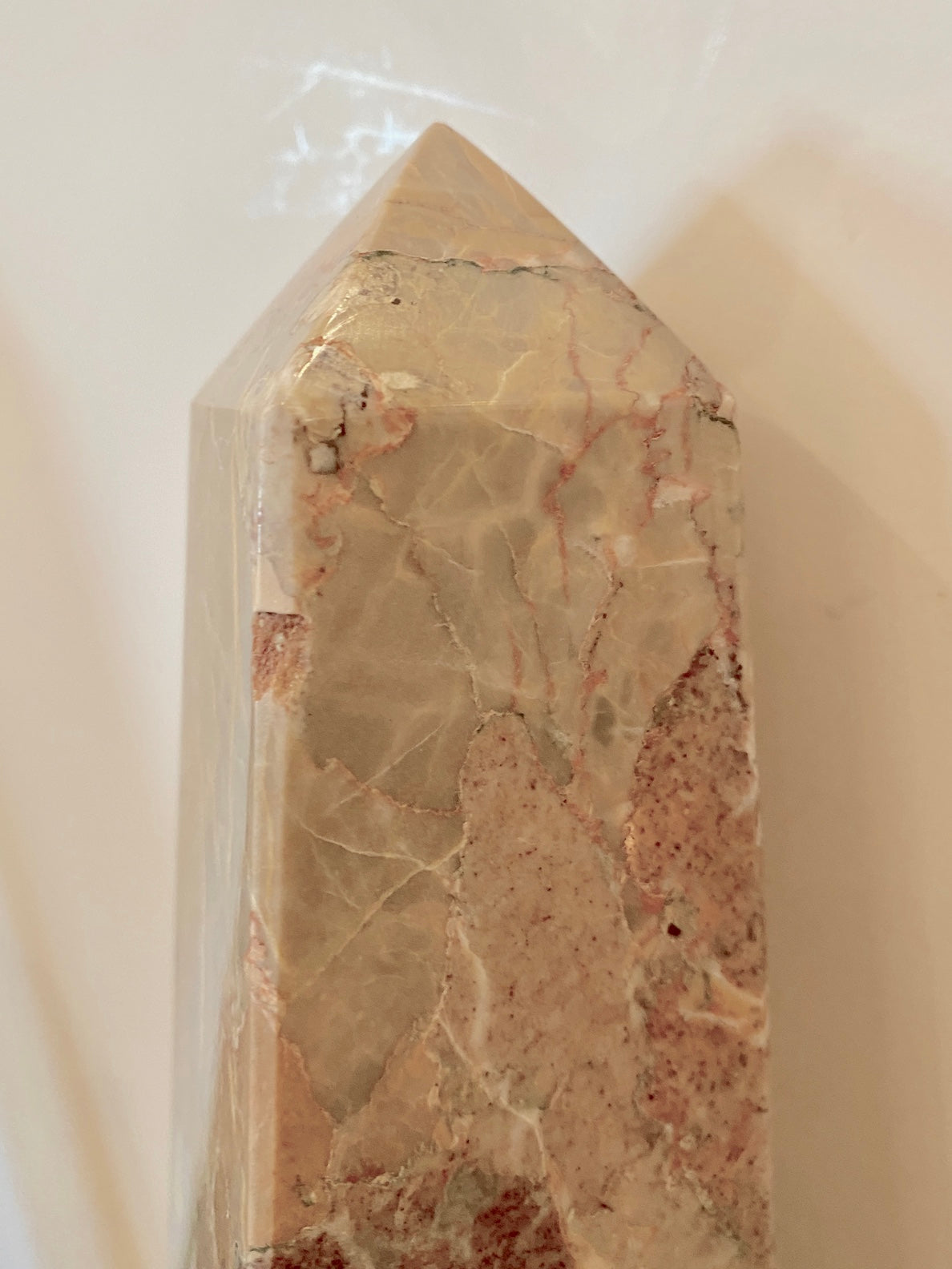 Pair of Large Midcentury Italian Marble Obelisks on Bronze Spheres