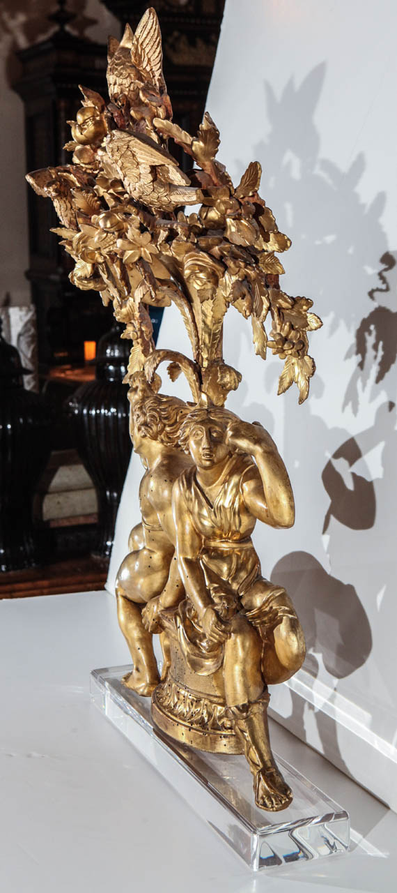 18th c., Tree of Life Sculpture with Figures