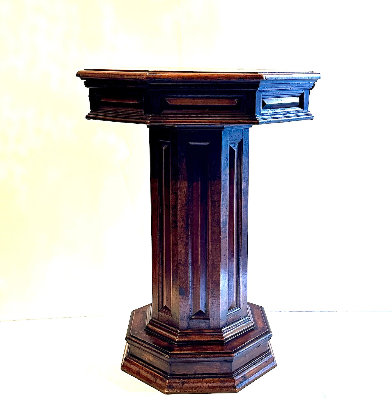 Renaissance Revival Tuscan Walnut Octagonal Table Circa 1890
