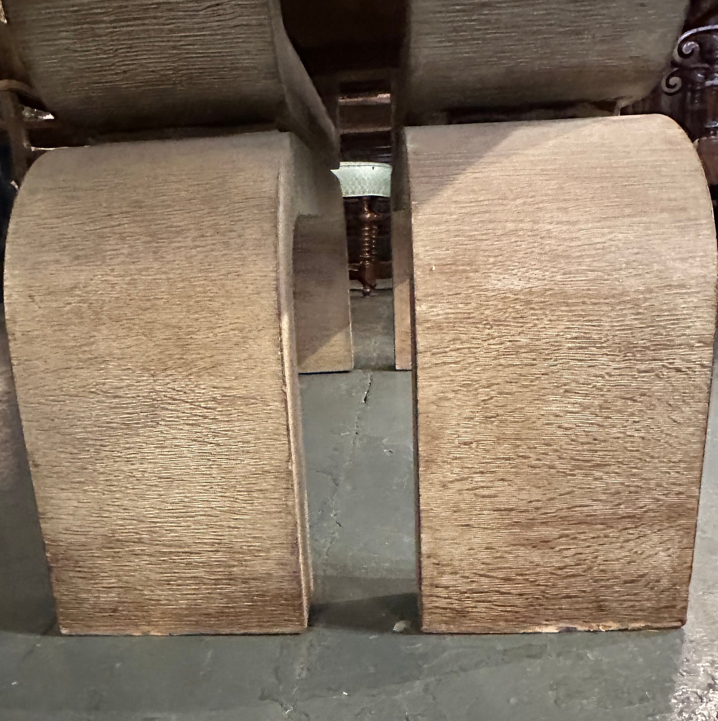 Chic Solid Bleached Oak Extension Dining Table — France, 1940s