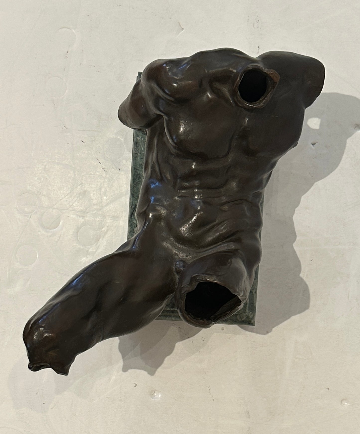 Bronze Reclining Male Torso after Leonardo da Vinci — Italy, 20th Century