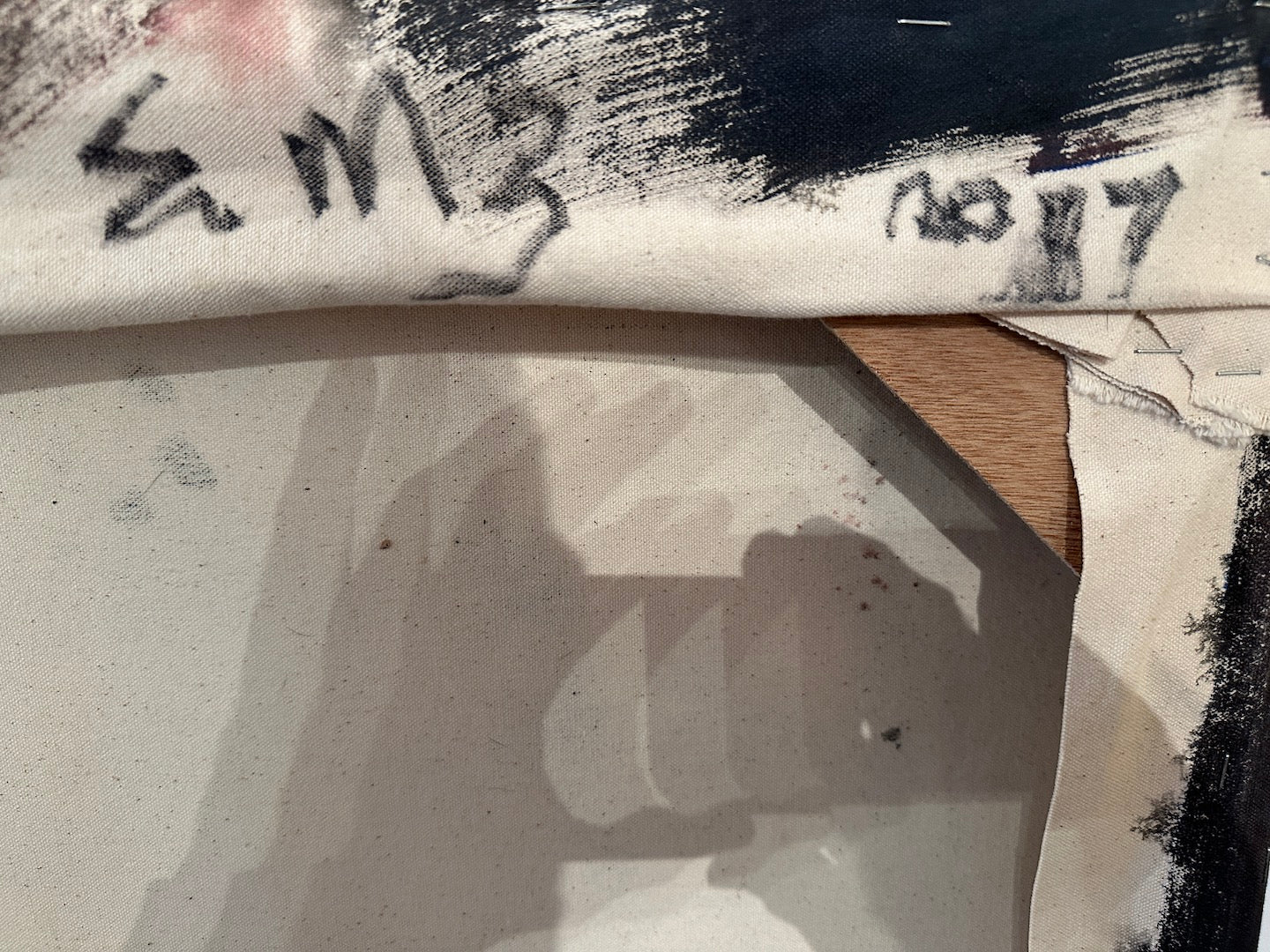 “WHO #2” Abstract Acrylic on Canvas by Ed Moses 2017