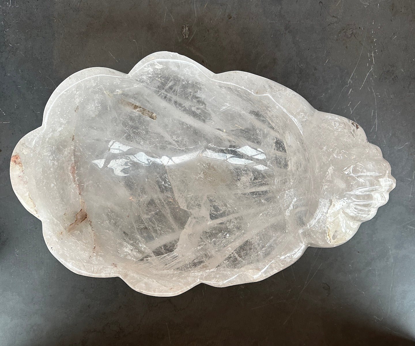 Rock Crystal Shell Shaped Centerpiece Bowl