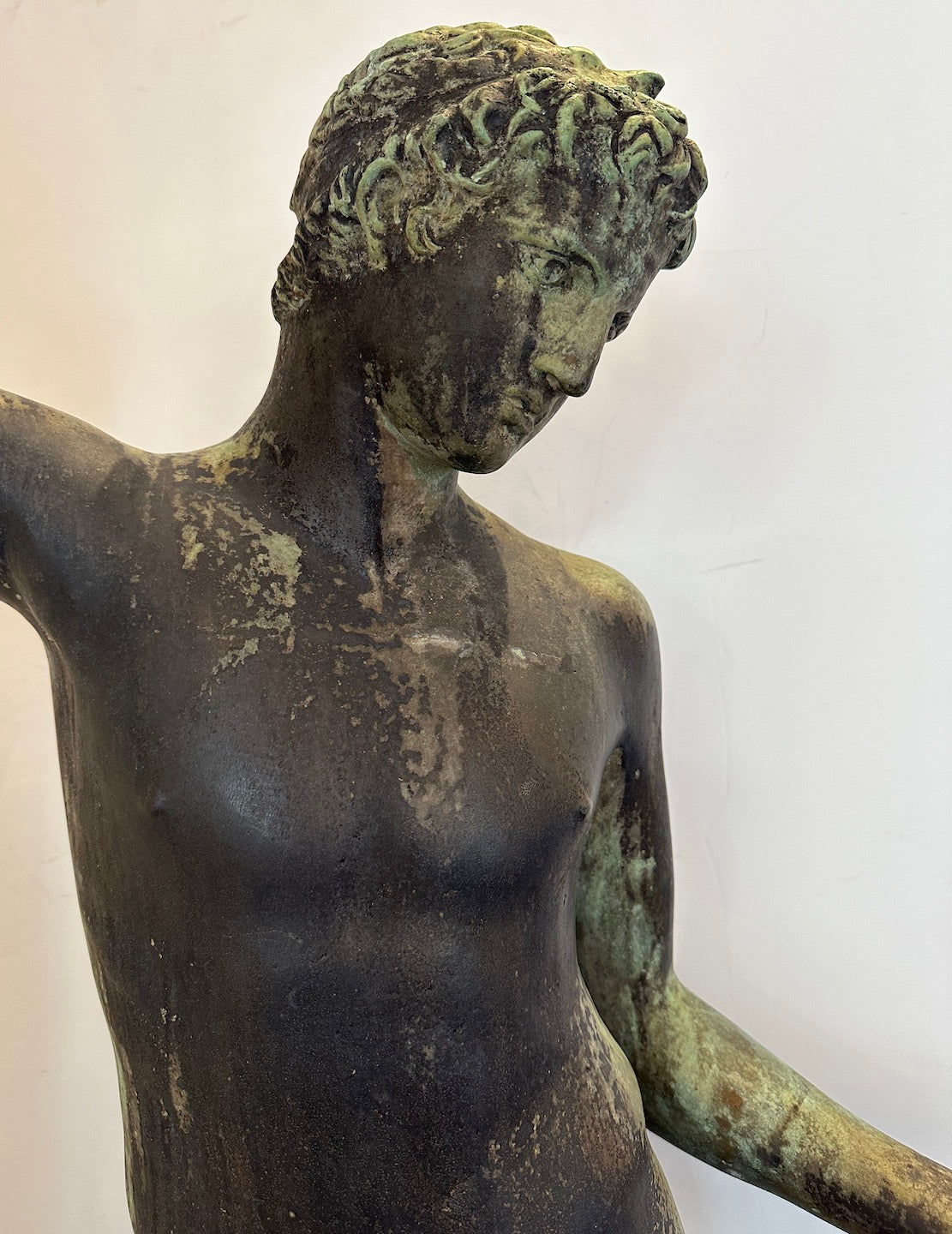 Grand Scale Bronze Figure of a Youth