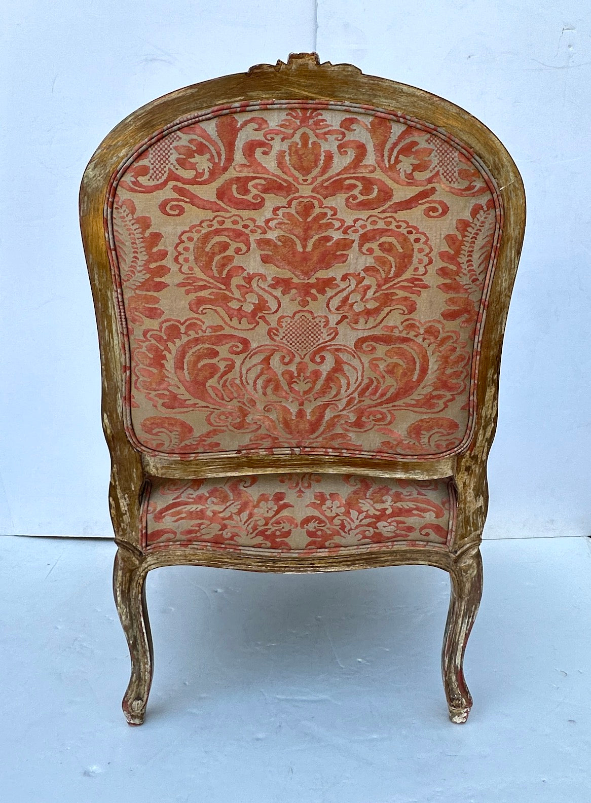 Pair of Louis XV Style Armchairs with Fortuny Upholstery