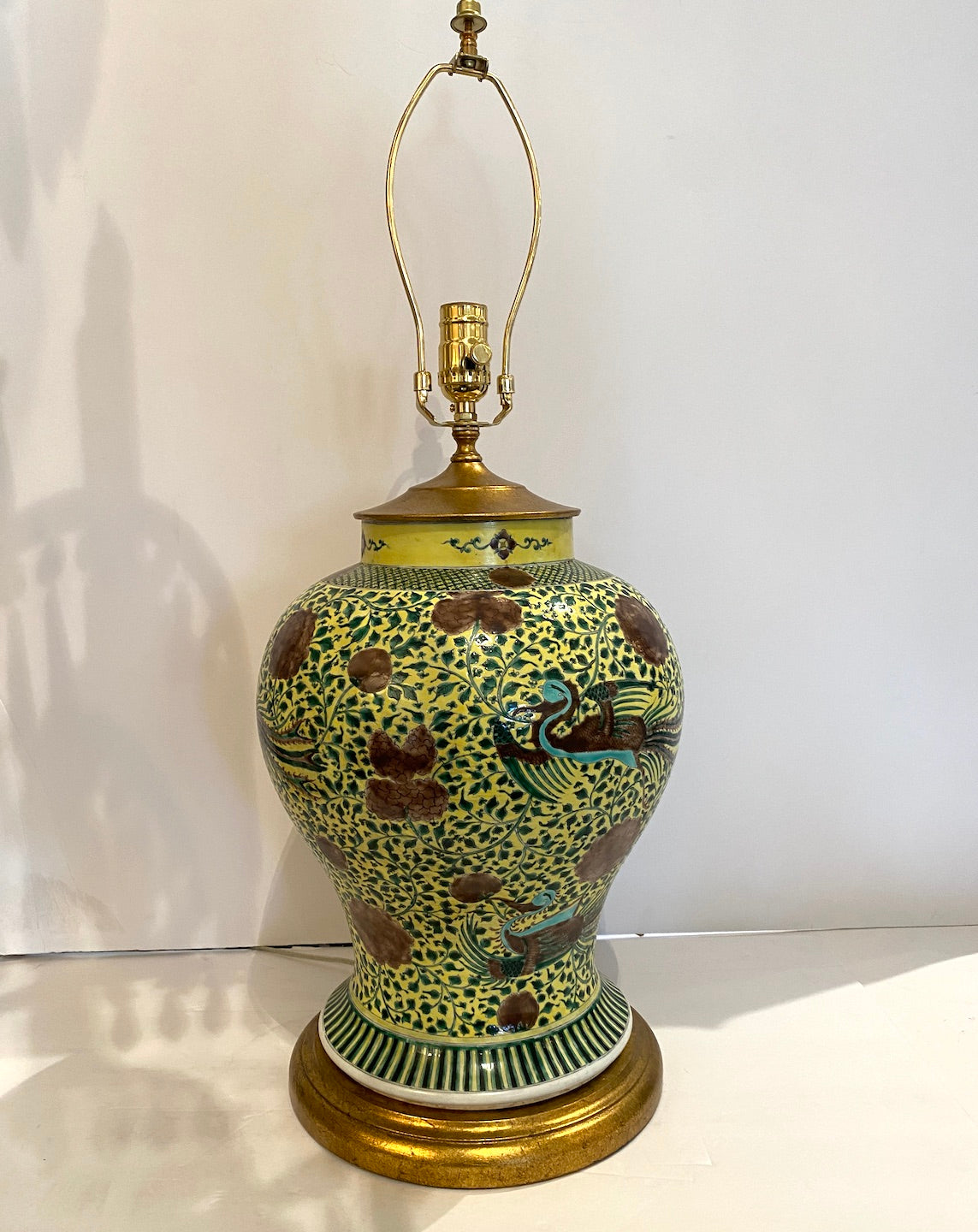 Chinese Porcelain Lamp with Phoenix