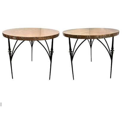 Pair of Copper Topped Side Tables