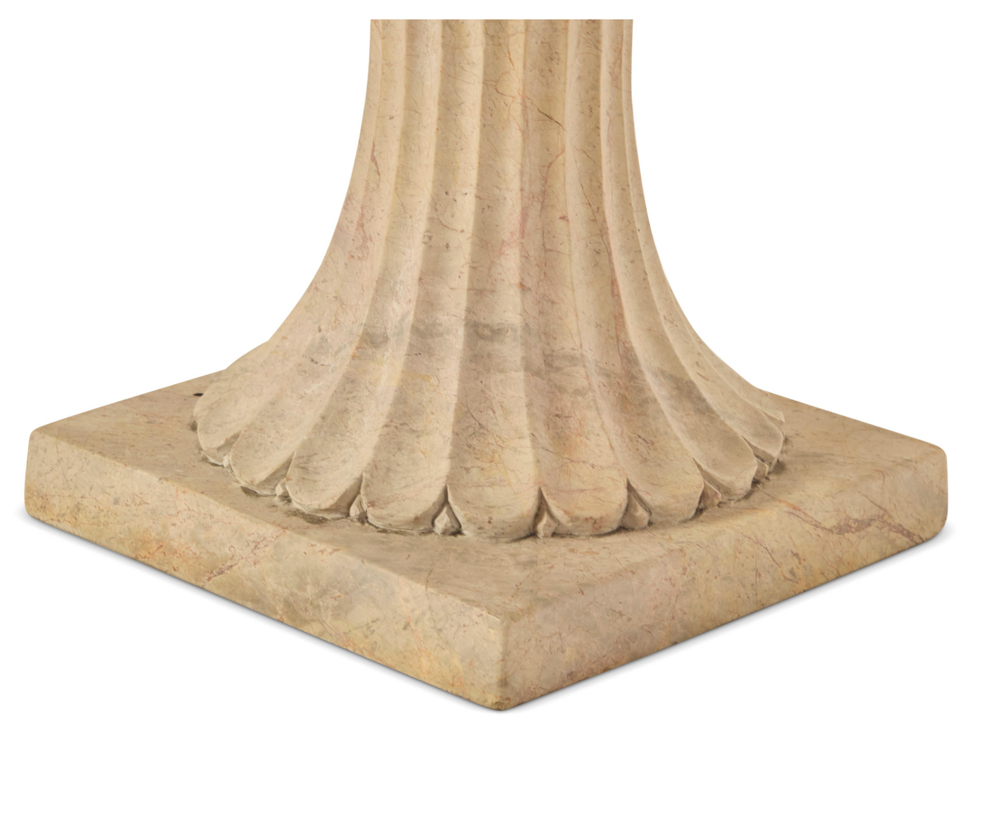 Grand Scale Pair of Hand-Carved Stone Pedestal Urns with Bird Motifs — 20th Century