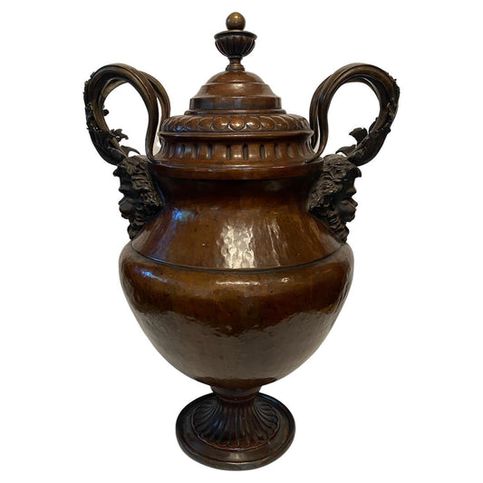 Copper Covered Urn with Bronze Mounts