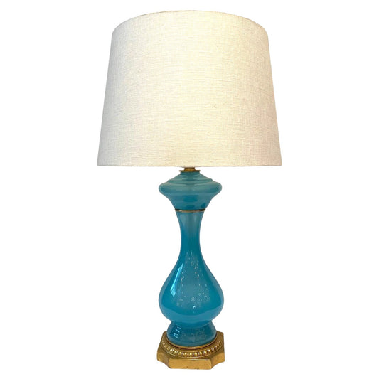 French Opaline Lamp