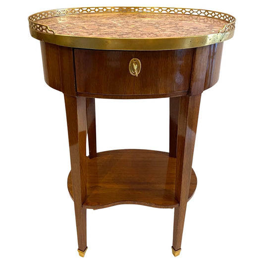 Oval Marble Top Side Table