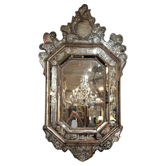 Hand Etched Venetian Mirror