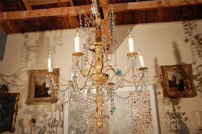 Genovese, Giltwood and Crystal Chandelier
