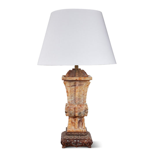 Solid Alabaster Table Lamp